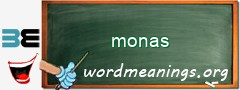 WordMeaning blackboard for monas